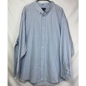 NWT Ralph Lauren Jeans Co. Men's 3XL Blue/White Striped Preppy L/S Shirt